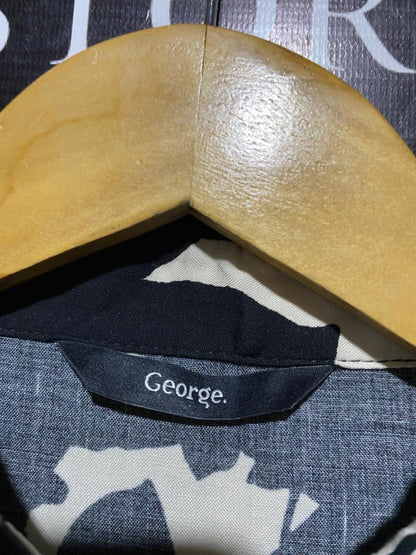 GEORGE |XL| BUST 25| B21| BOLD FLORAL PRINT BUTTON-DOWN SHIRT