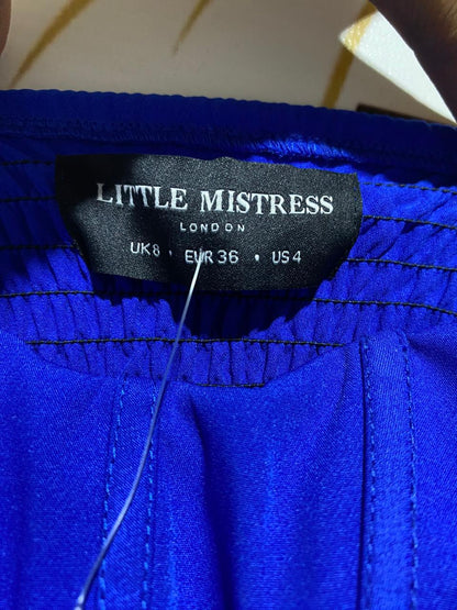 LITTLE MISTRESS |S| BUST 15| B21| ROYAL BLUE OFF-SHOULDER COCKTAIL DRESS