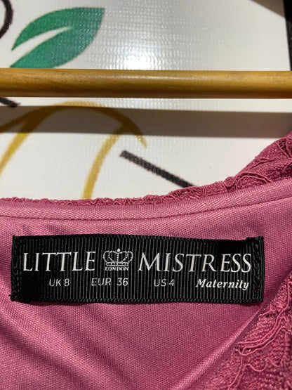 LITTLE MISTRESS |S| BUST 15| B21| DUSTY PINK LACE TOP MIDI DRESS