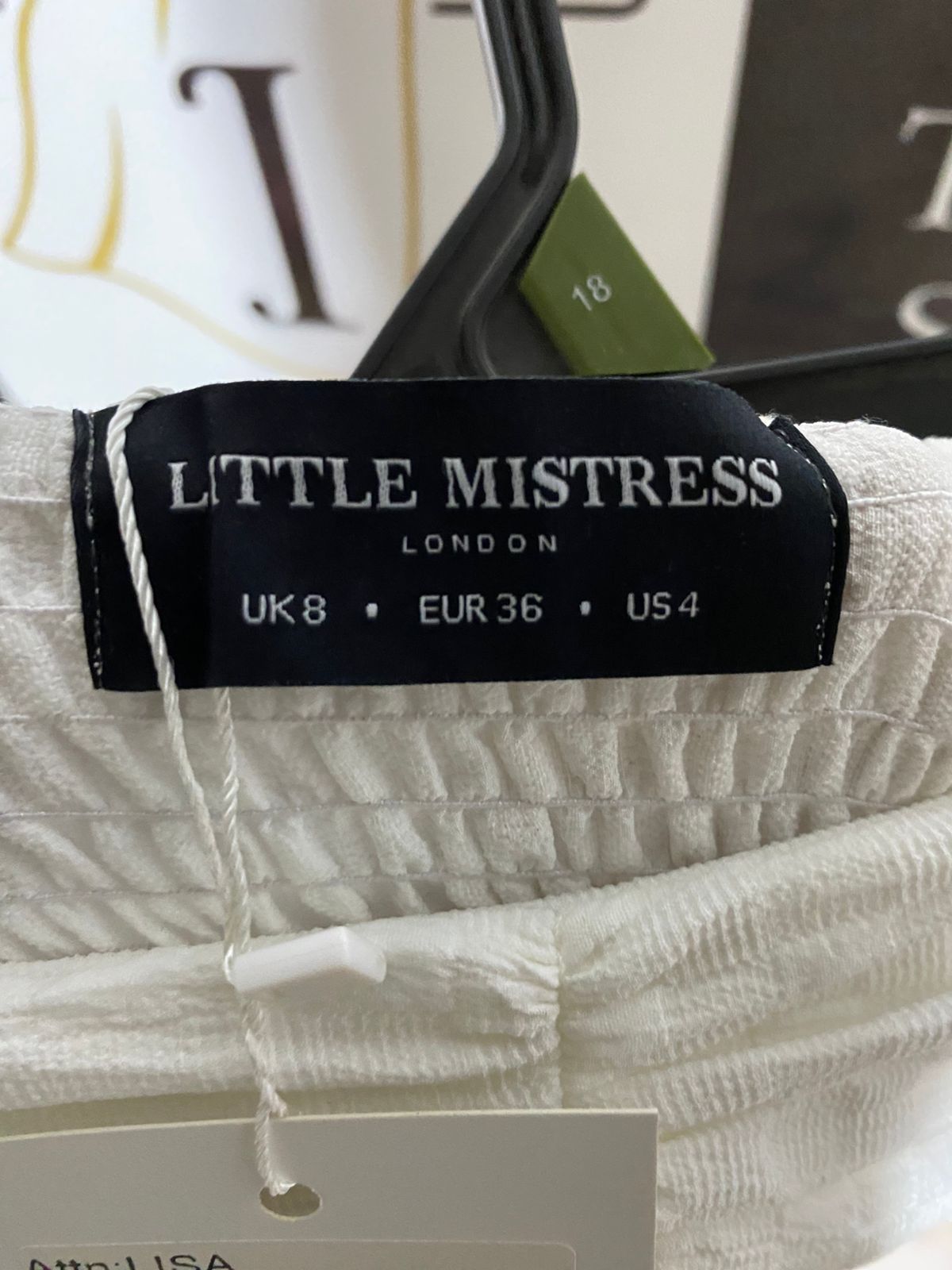 LITTLE MISTRESS |S| WAIST 26| C2| CHIC WHITE TEXTURED WRAP-STYLE MIDI SKIRT