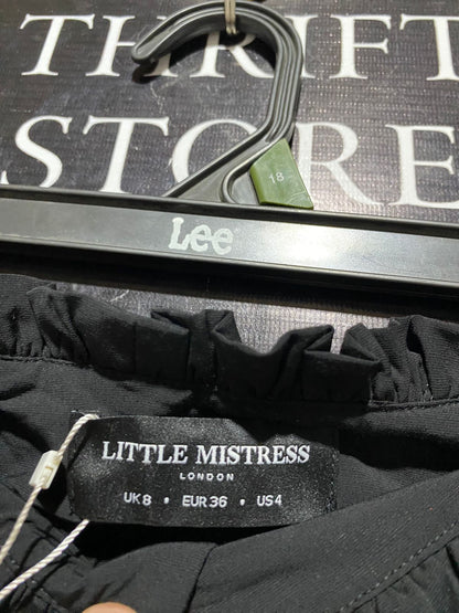 LITTLE MISTRESS |L| WAIST 30| C2| PREMIUM BLACK PAPERBAG WAIST WIDE-LEG CULOTTES