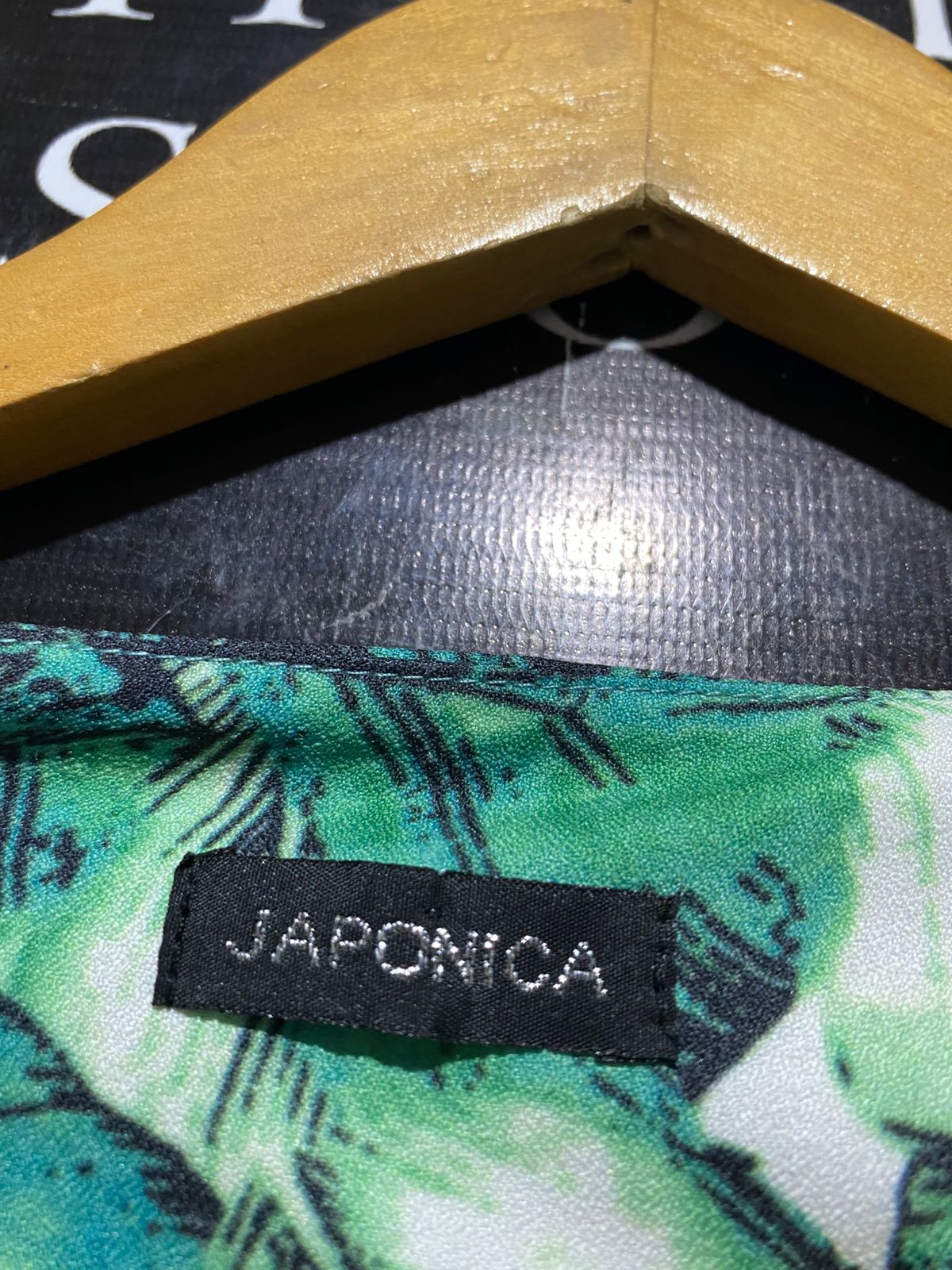 JAPONICA |XL| BUST 21| C2| TROPICAL LEAF PRINT LONG KIMOΝΟ WITH LACE TRIM