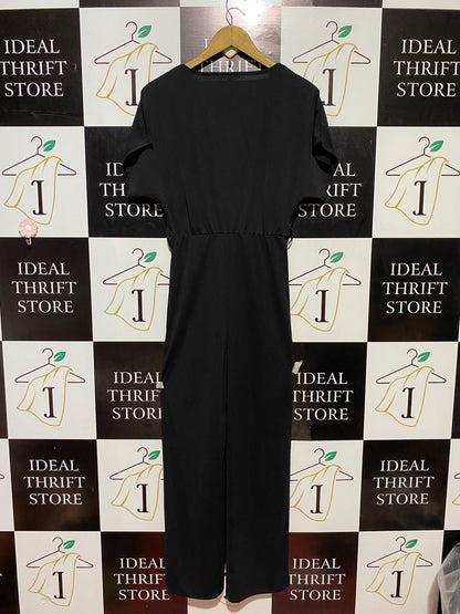 H&M |M| BUST FREE| C2| BLACK V-NECK SHORT SLEEVE JUMPSUIT