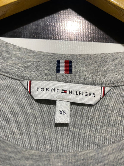 TOMMY HIFIGER |XS| BUST 18| C2| GREY EMBROIDERED LOGO T-SHIRT