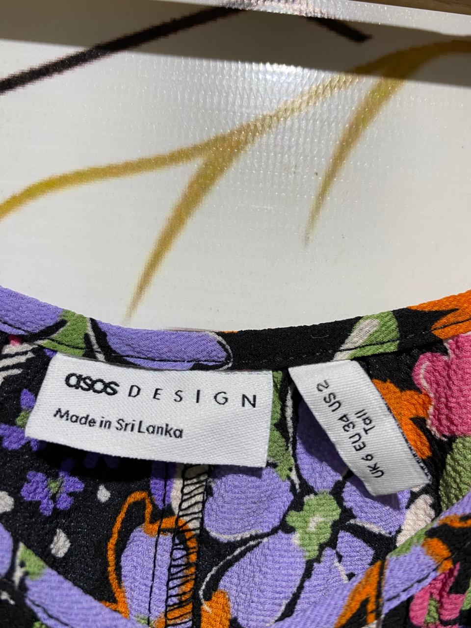 ASOS |XL| BUST 22| C2| MULTICOLOR RETRO FLORAL SLEEVELESS MAXI DRESS