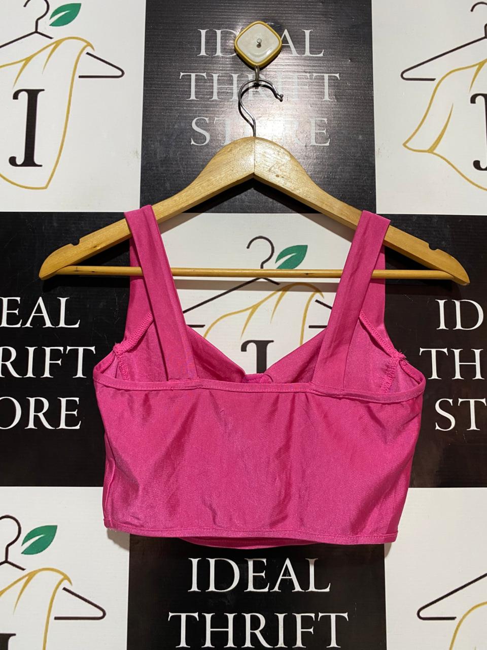 SHEIN |S| BUST 14| B21| WOMEN'S VIBRANT PINK CORSET STYLE CROP TOP