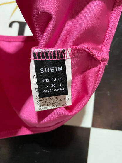 SHEIN |S| BUST 14| B21| WOMEN'S VIBRANT PINK CORSET STYLE CROP TOP