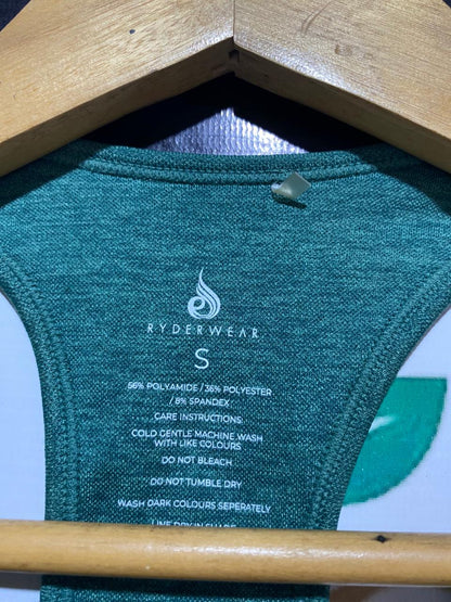 RYDER WEAR |XS| BUST 12| B21| WOMEN'S SEAMLESS MARL SPORTS BRA - SAGE GREEN