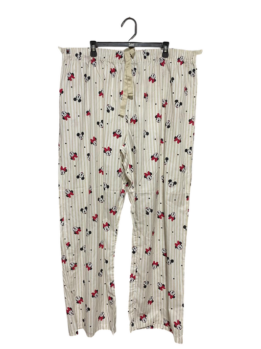 DISNEP |XXL| WAIST 42| B21| MINNIE MOUSE PRINT STRIPED PAJAMA PANTS