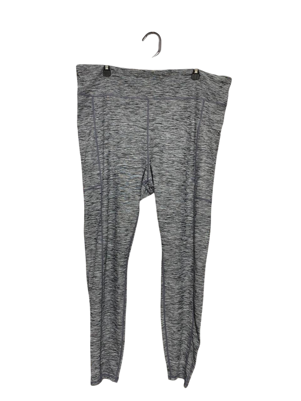 ELITE |XXL| WAIST 40| B21| WOMEN'S HIGH-WAISTED HEATHERED GREY PERFORMANCE LEGGINGS