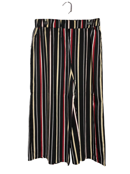 MISS VALLEY |XL| WAIST 34| B21| WOMEN'S VERTICAL STRIPED WIDE-LEG PALAZZO PANTS