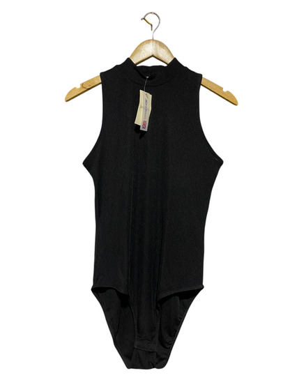 PAPAYA |M| BUST 17| B21| BLACK SLEEVELESS MOCK NECK BODYSUIT