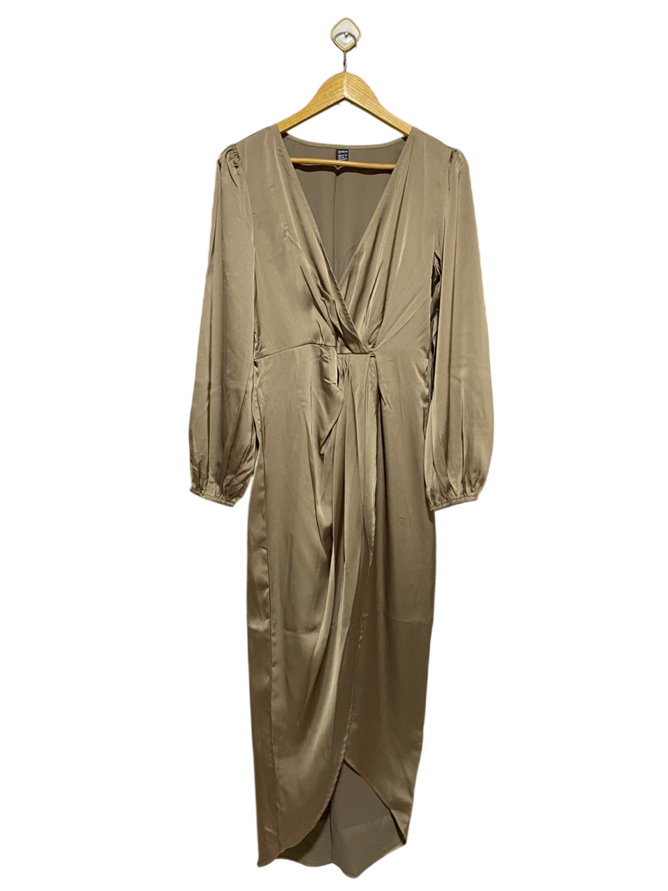 SHEIN |M| BUST 19| B21| SATIN SURPLICE MAXI DRESS