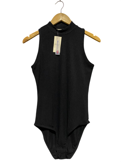 PAPAYA |S| BUST 15| B21| BLACK SLEEVELESS MOCK NECK BODYSUIT