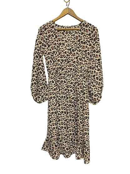 MIRACLE |M| BUST 18| B22| STYLISH LEOPARD PRINT LONG MAXI DRESS