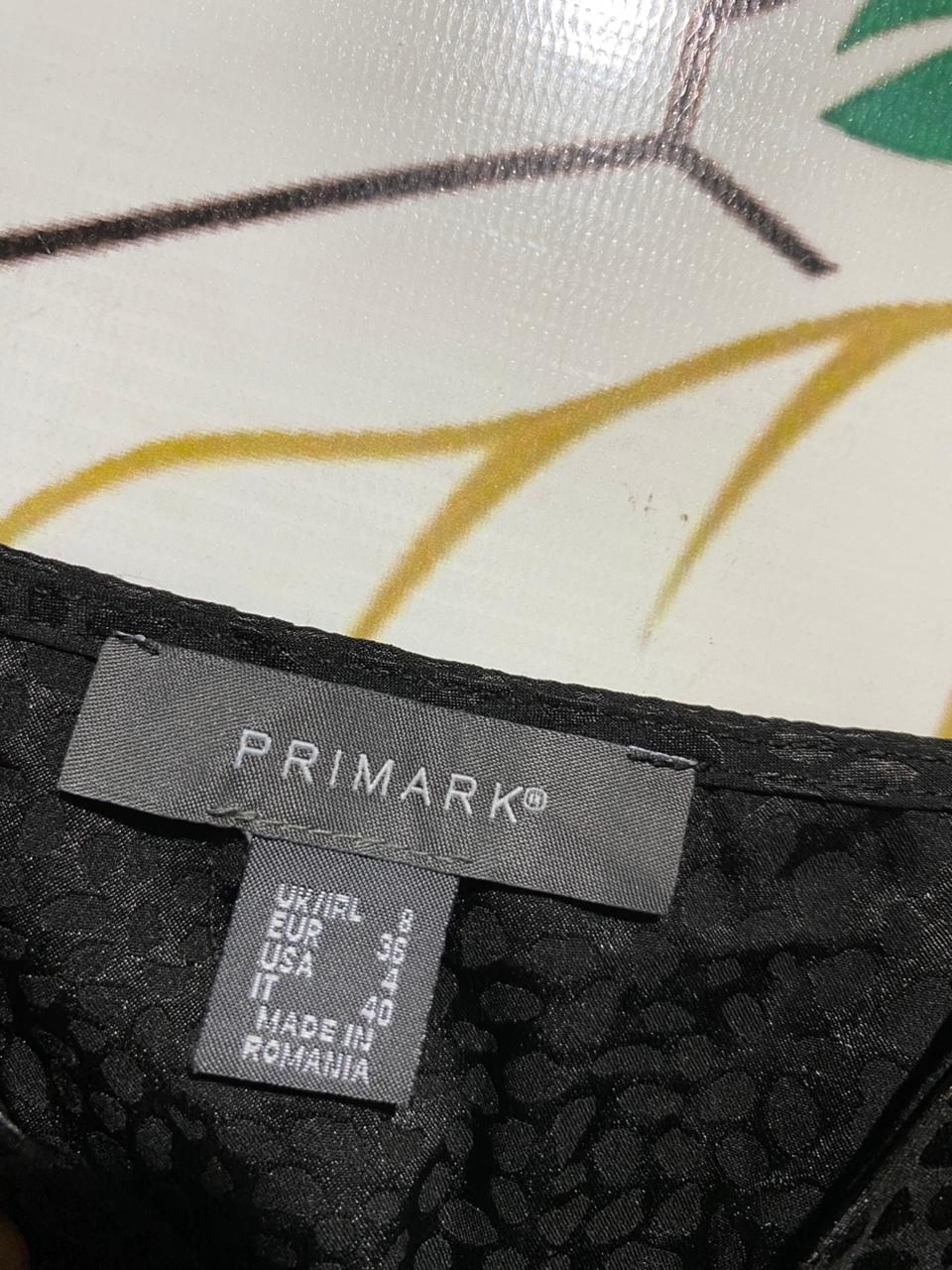 PRIMARK |S| BUST 15| B22| BLACK ANIMAL PRINT SATIN MIDI WRAP DRESS