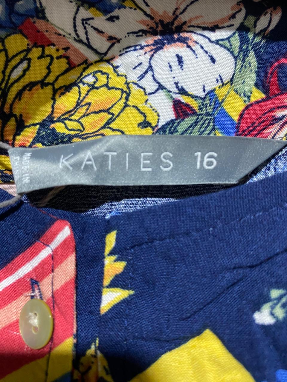 KATIES |L| BUST 20| B21| VIBRANT MULTICOLOR FLORAL STRIPE MAXI DRESS