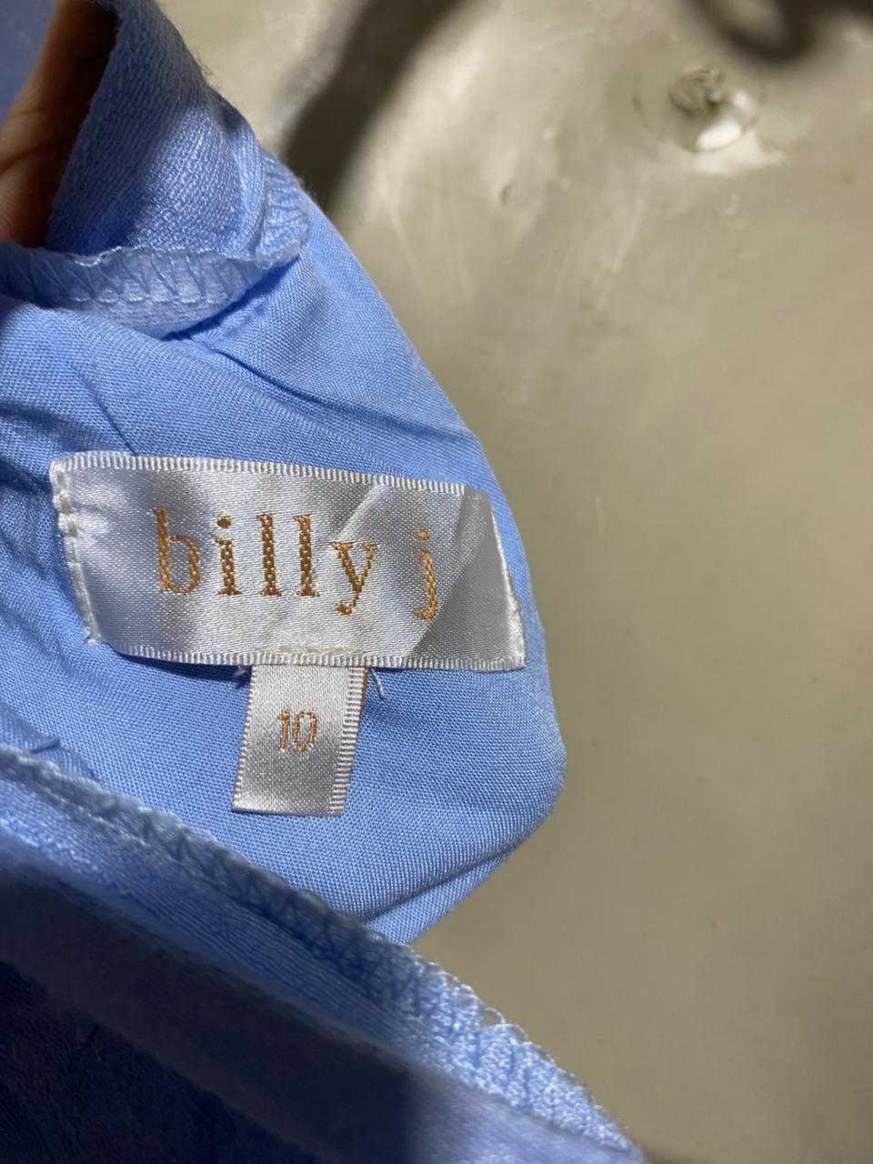 BILLY J |M| BUST 18| B22| CHIC LIGHT BLUE RUFFLE CUT-OUT MAXI DRESS