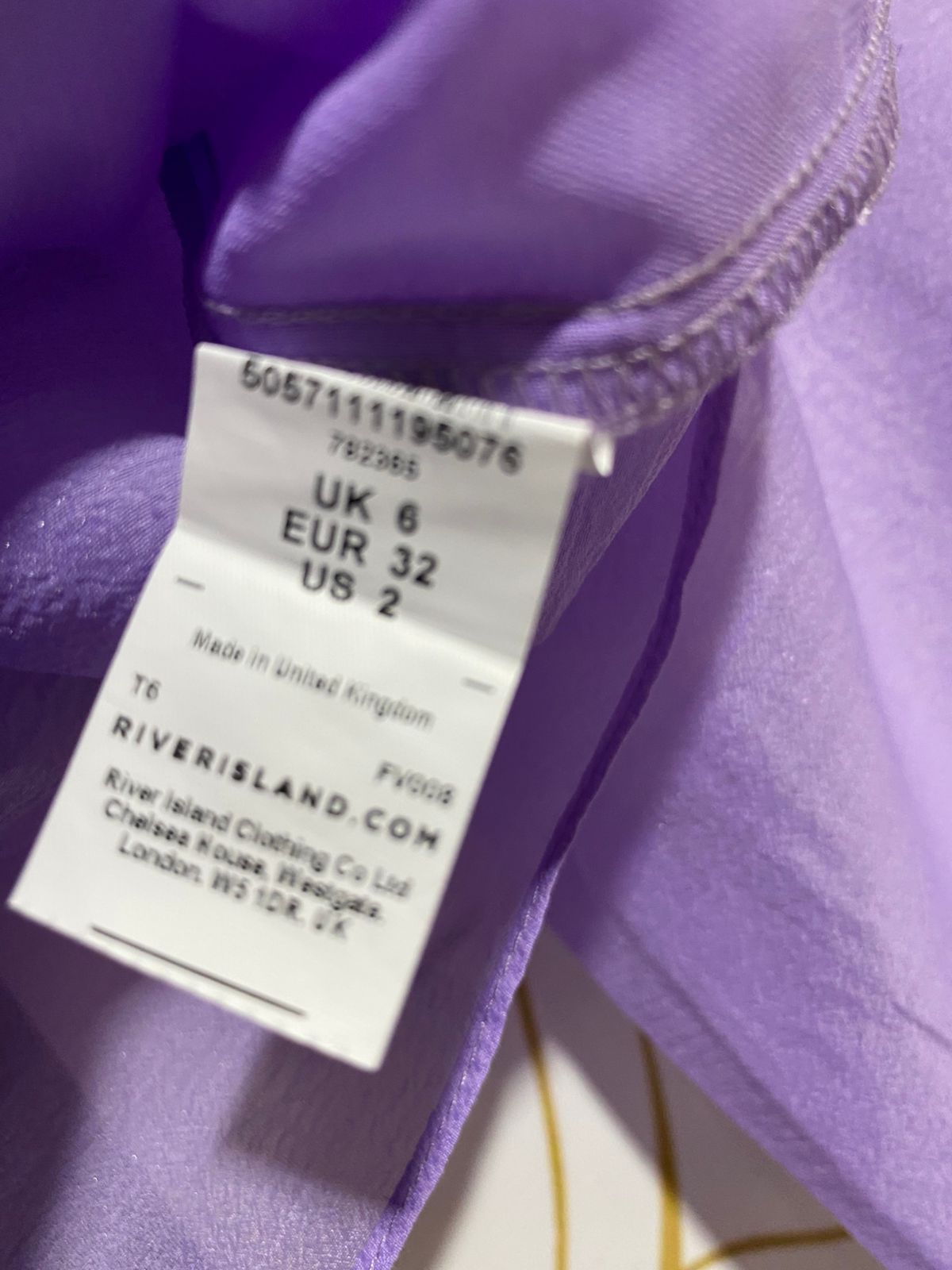 RIVER ISLAND |M| BUST 17| B21| LILAC RUFFLE LONG SLEEVE TOP