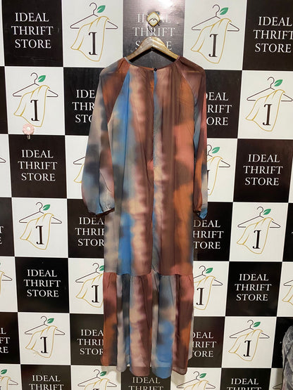 SHEIN |XL| BUST 22| B32| MULTICOLOR TIE-DYE LONG MAXI DRESS