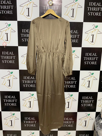 SHEIN |M| BUST 19| B21| SATIN SURPLICE MAXI DRESS