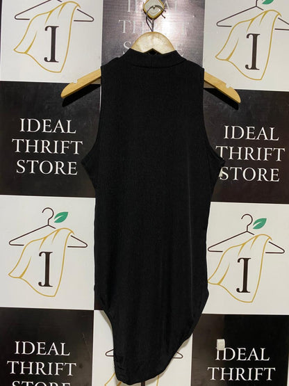 PAPAYA |M| BUST 17| B21| BLACK SLEEVELESS MOCK NECK BODYSUIT