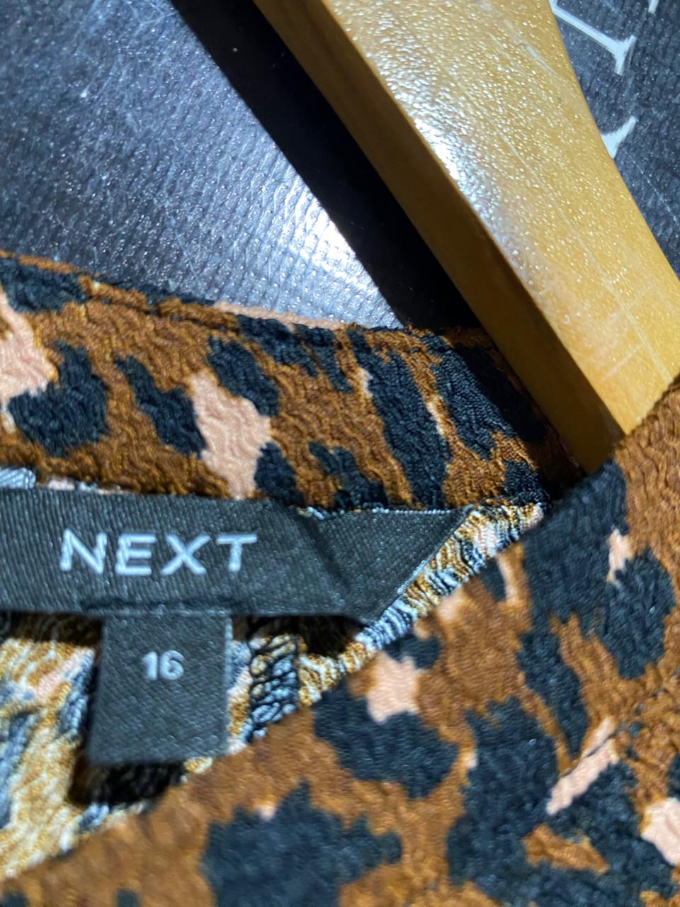 NEXT |XL| BUST 20| B21| LEOPARD PRINT MINI SHIFT DRESS