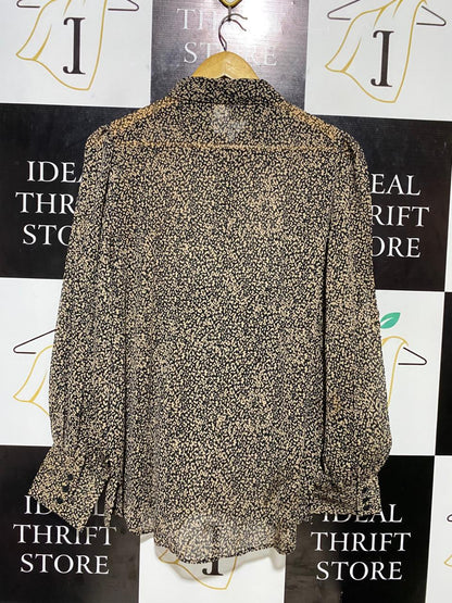 ANKO |XL| BUST 22| B21| WOMENS ANIMAL PRINT LONG SLEEVE BUTTON DOWN BLOUSE