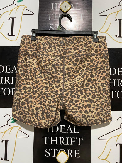 COTTON ON |L| WAIST 30| B21| LEOPARD PRINT HIGH-WAISTED BIKE SHORTS