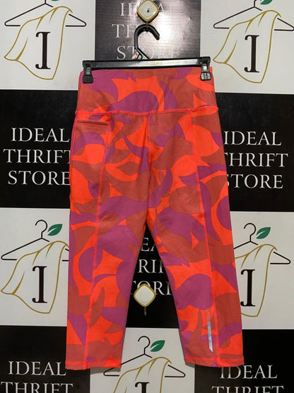 CRIVIT |XS| WAIST 24| B21| WOMEN'S HIGH-WAISTED ABSTRACT PRINT CAPRI LEGGINGS