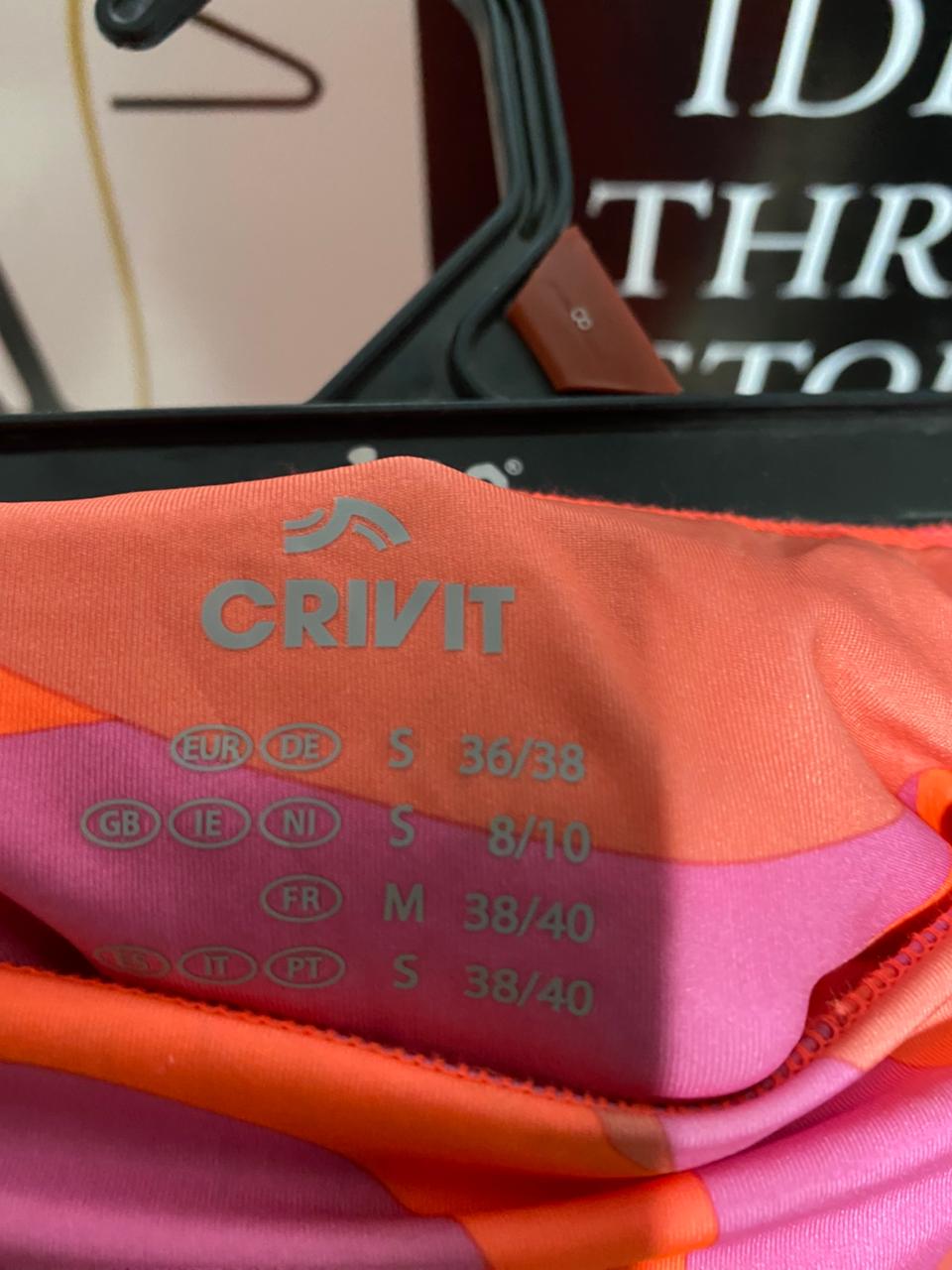 CRIVIT |XS| WAIST 24| B21| WOMEN'S HIGH-WAISTED ABSTRACT PRINT CAPRI LEGGINGS