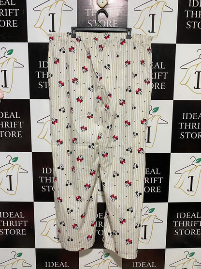 DISNEP |XXL| WAIST 42| B21| MINNIE MOUSE PRINT STRIPED PAJAMA PANTS