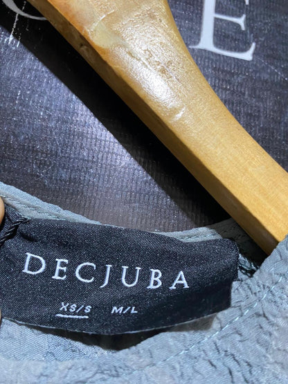 DECJUBA |M/L| BUST FREE| B21| WOMEN'S TEXTURED GREY BABYDOLL BLOUSE