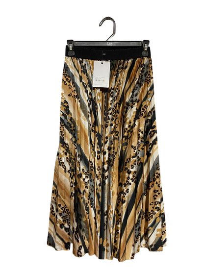 LITTLE MISTRESS |XS| WAIST 24| B22| PREMIUM ANIMAL PRINT PLEATED MIDI SKIRT