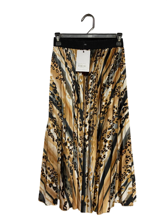 LITTLE MISTRESS |XS| WAIST 24| B22| PREMIUM ANIMAL PRINT PLEATED MIDI SKIRT