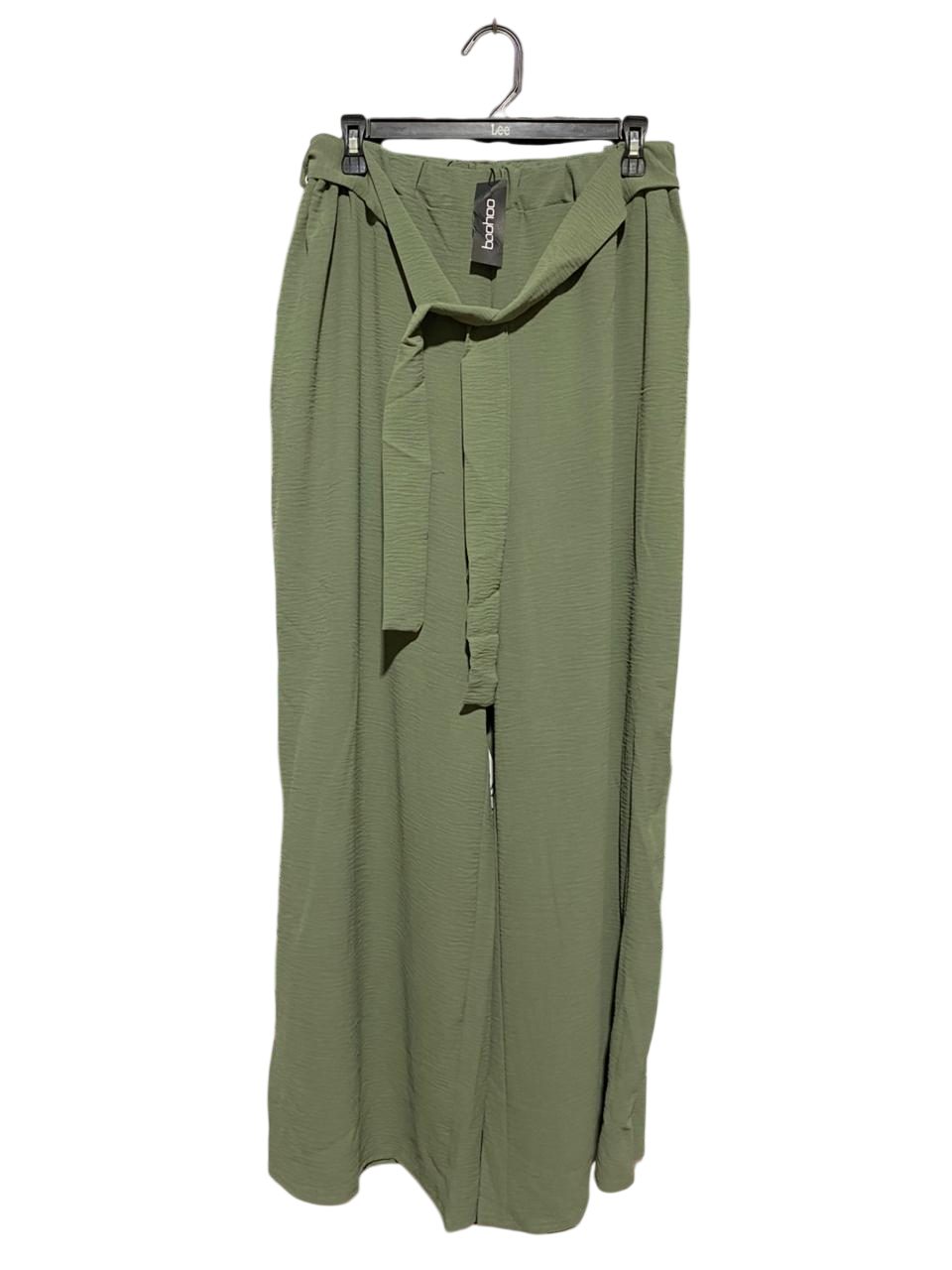 BOOHOO |M| WAIST 28| B22| SAGE GREEN HIGH-WAISTED WIDE-LEG TROUSERS