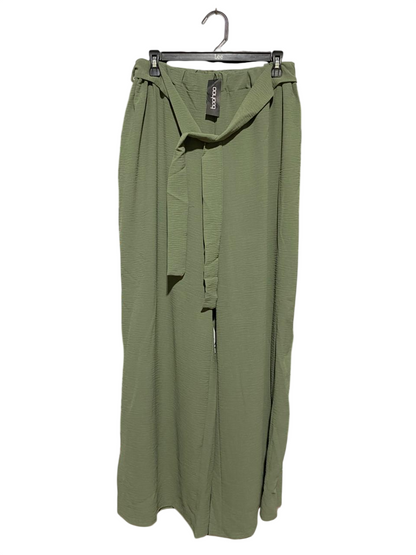 BOOHOO |M| WAIST 28| B22| SAGE GREEN HIGH-WAISTED WIDE-LEG TROUSERS