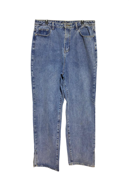 PRETTYLITTLE THING |XXL| WAIST 36| B22| HIGH-WAISTED STRAIGHT LEG JEANS WITH SIDE SLITS
