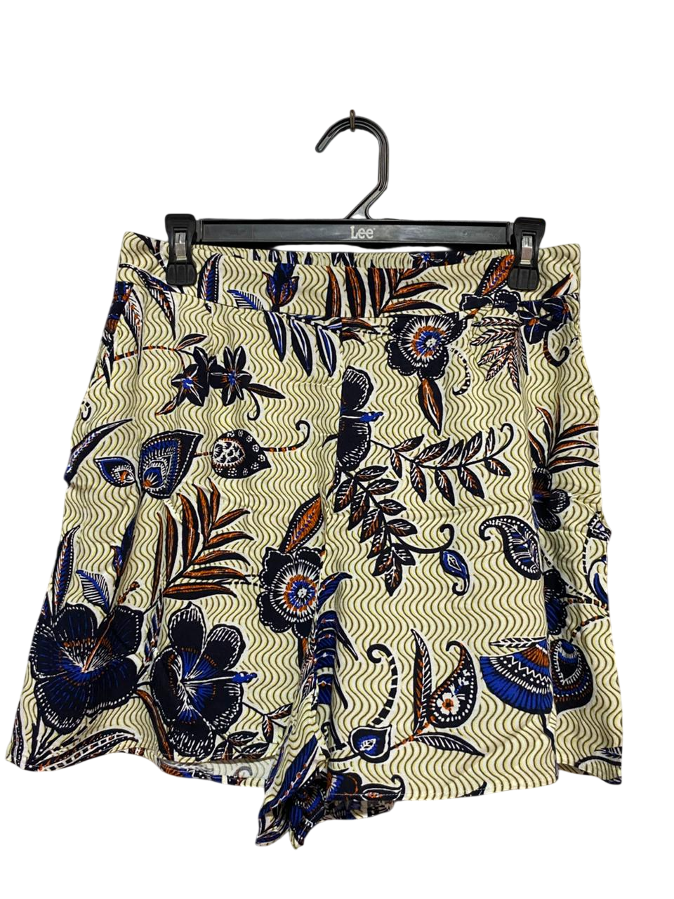 NUTMEG |M| WAIST 28| B22| VIBRANT TROPICAL FLORAL HIGH-WAISTED SHORTS