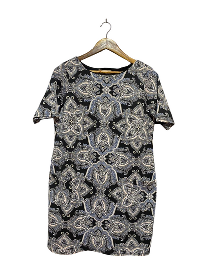 BILLIE & BLOSSOM |L| BUST 20| B22| VINTAGE-INSPIRED PAISLEY PRINT SHIFT DRESS