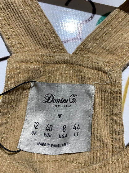 DENIM CO |L| BUST 18| B23| CLASSIC CORDUROY PINAFORE DRESS IN SAND BEIGE