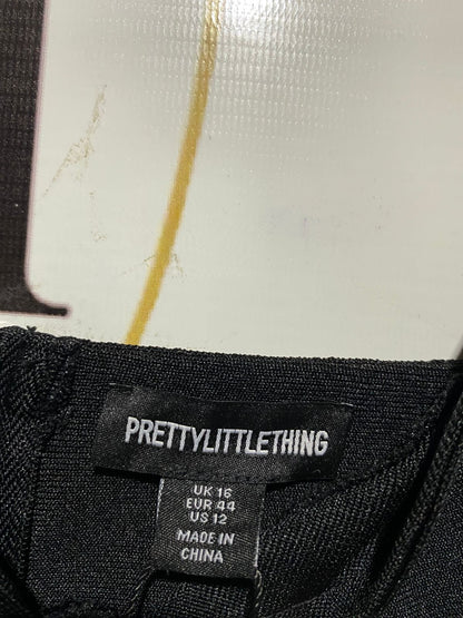 PRETTYLITTLE THING |L| BUST 18| B23| BLACK STRUCTURED CORSET CROP TOP