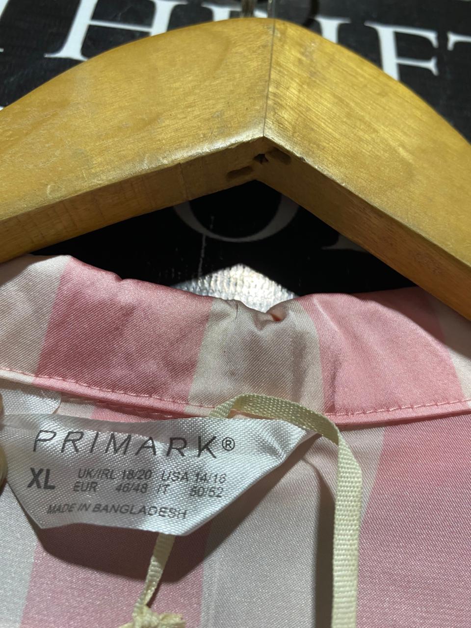PRIMARK |XL| B23| LUXURY PINK STRIPED SATIN PYJAMA SET