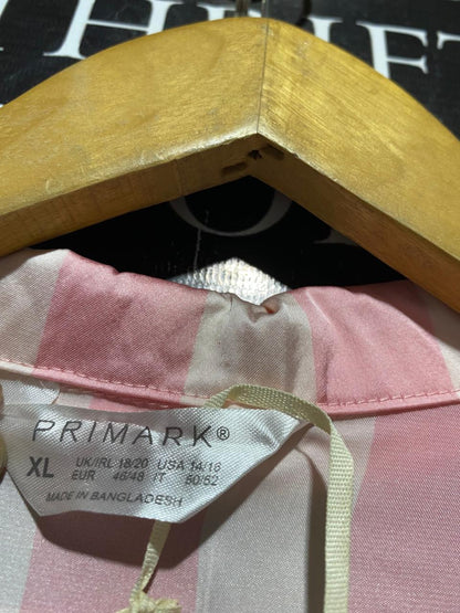 PRIMARK |XL| B23| LUXURY PINK STRIPED SATIN PYJAMA SET