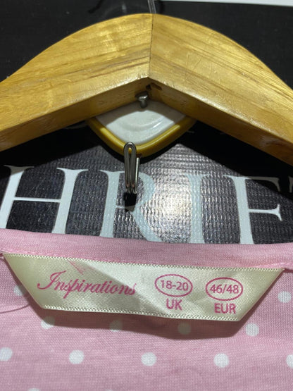 INSPIRATIONS |XL| B23| DUSTY PINK POLKA DOT COTTON PYJAMA SET