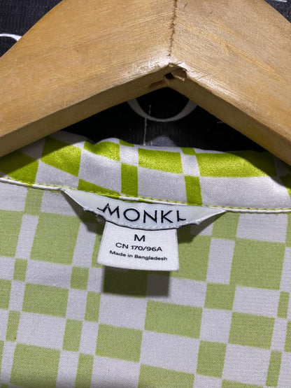 MONKI |M| B23| LIME GREEN RETRO CHECKERED SATIN CO-ORD SET