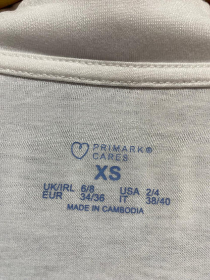 PRIMARK CARES |S| B22| CLASSIC WHITE JERSEY PAJAMA SET WITH CONTRAST PIPING