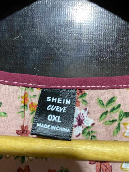 SHEIN CURVE |XL| BUST 19| B22| VINTAGE-INSPIRED SHEIN DUSTY ROSE FLORAL MAXI DRESS