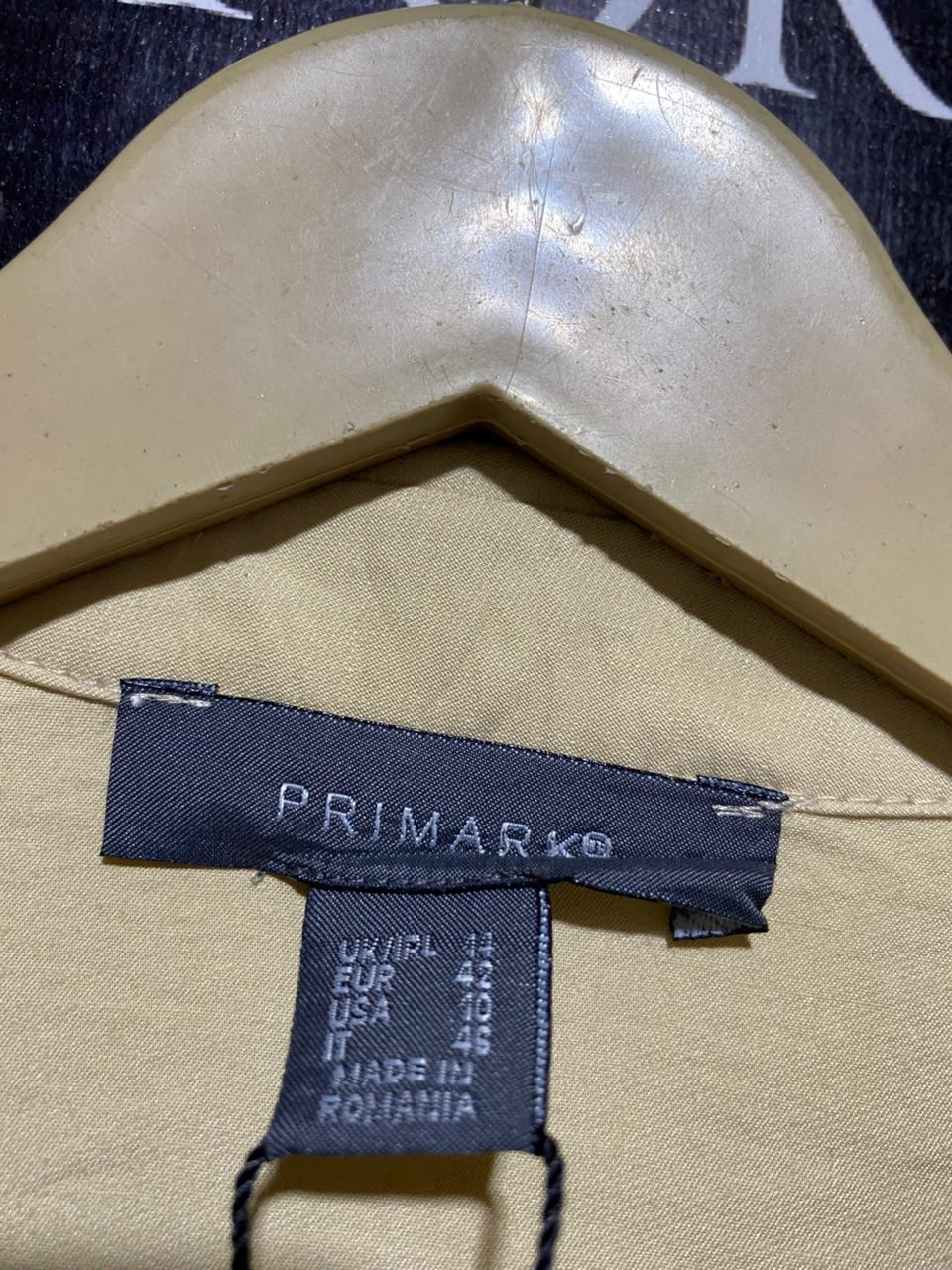PRIMARK |L| BUST 20| B22| SOFT BEIGE BUTTON-DOWN SHIRT DRESS