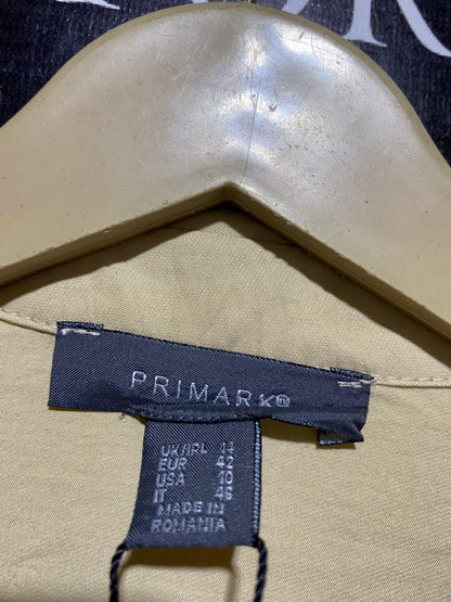 PRIMARK |L| BUST 20| B22| SOFT BEIGE BUTTON-DOWN SHIRT DRESS